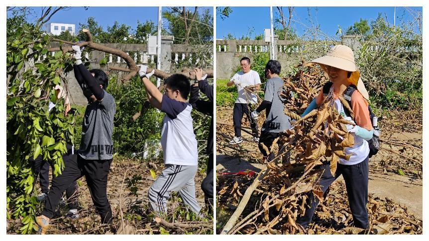 風雨過后 教院黨員師生齊心協力恢復校園面貌